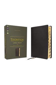 ESV Thompson Chain-Reference Bible, Large Print, Leathersoft, Black, Red Letter, Thumb Indexed