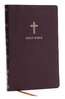NKJV Holy Bible Ultra Thinline, Burgundy Bonded Leather, Red Letter - Biblestore.com