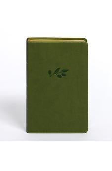 CSB Personal Size Giant Print Bible, Olive LeatherTouch, Red Letter, Presentation Page, Footnotes, Full-Color Maps, Easy-to-Read Bible Serif Type