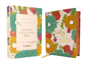 NIV Artisan Collection Bible, Cloth over Board, Multi-Color/Floral, Red Letter, Comfort Print
