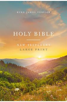 KJV Large Print Outreach New Testament Bible, Scenic Softcover