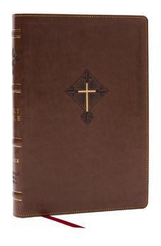 RSV2CE Thinline Large Print Catholic Bible, Brown Leathersoft