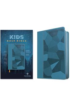 NLT Kids Bible, Thinline Reference Edition (LeatherLike, Camo Blue, Red Letter)