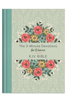 KJV The 3-Minute Devotions for Women KJV Bible [Mint Bouquet]