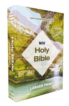 NIV Holy Bible, Larger Print, Economy Edition, Paperback, Teal/Tan