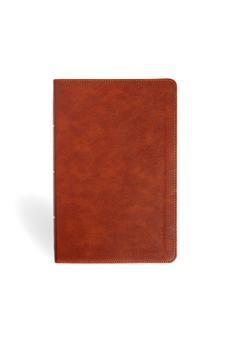 NASB Personal Size Giant Print Bible, Burnt Sienna LeatherTouch, Red Letter, Presentation Page, Full-Color Maps, Easy-to-Read Bible Karmina Type - Biblestore.com
