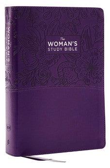 KJV The Woman's Study Bible, Purple Leathersoft, Red Letter, Full-Color Edition (Thumb Indexed)