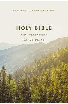 NKJV Large Print Outreach New Testament Bible, Scenic Softcover