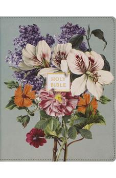 NIV Artisan Collection Bible, Large Print, Leathersoft, Sage Floral, Red Letter