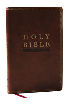 NKJV Super Giant Print New Testament, Brown Leathersoft, Red Letter, Comfort Print