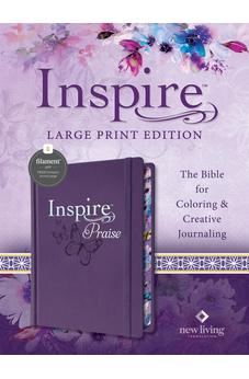 NLT Inspire PRAISE Bible Large Print, Filament Enabled (Hardcover LeatherLike, Purple)