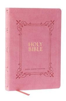 KJV Holy Bible: Large Print with 53,000 Center-Column Cross References, Pink Leathersoft, Red Letter, Thumb Indexed