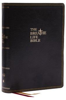 NKJV The Breathe Life Holy Bible: Faith in Action (Black Leathersoft, Thumb Indexed, Red Letter)