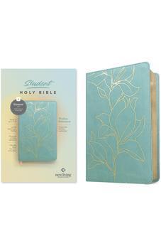NLT Student Bible, Thinline Reference, Filament Enabled (LeatherLike, Tropical Iris Teal Blue, Red Letter)