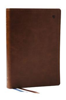 NET Bible, Large Print, Thinline with Cross References, Brown Leathersoft, Thumb Indexed
