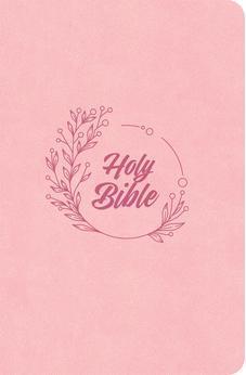 KJV Compact Bible, Value Edition, Soft Pink LeatherTouch, Red Letter, Presentation Page, Sewn Binding, Full-Color Maps, Easy-to-Read Bible MCM Type