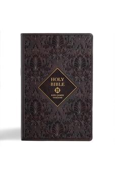 KJV Holy Bible, Giant Print with Cross-References, Dark Brown LeatherTouch, Thumb Index, Ribbon Marker, Red Letter, Full-Color Maps, Easy-to-Read MCM Type, King James Version