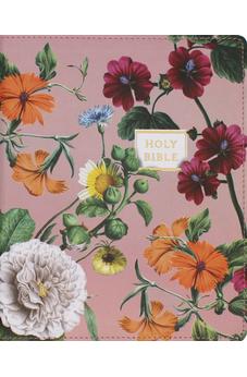 NIV Artisan Collection Bible, Large Print, Leathersoft, Blush Floral, Red Letter