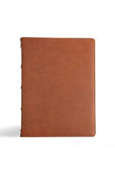 CSB Verse-by-Verse Reference Bible, Holman Handcrafted Collection, Premium Marbled Tan Calfskin, Black Letter, Easy-to-Read Bible Serif Type