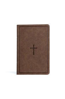 CSB Large Print Personal Size Reference Bible, Brown LeatherTouch, Indexed, Red Letter, Full-Color Maps, Easy-to-Read Bible Serif Type