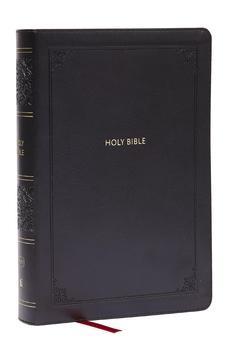 KJV Giant Print End-of-Verse Reference Bible, Black Leathersoft, Red Letter - Biblestore.com