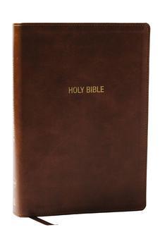 NKJV Foundation Study Bible, Wide-Margin, Brown Leathersoft, Red Letter