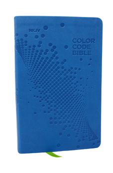 NKJV Color Code Bible for Kids, Blue Leathersoft
