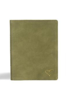 CSB Notetaking Bible, Revive Our Hearts Edition, Sage SuedeSoft LeatherTouch, Black Letter, Wide Margins, Easy-to-Read Bible Serif Type - Biblestore.com