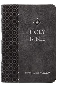 KJV Holy Bible: Granite (Gray), Compact Large Print (8-pt) - Thumb Indexed, Faux Leather