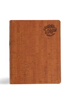 CSB Journal and Draw Bible for Kids, Brown Cork LeatherTouch, Black Letter, Wide-Margins, Journaling Space, Line-Art Illustrations, Devotionals, Activity Pages, Q&A, Easy-to-Read Bible Serif Type - Biblestore.com