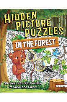 Hidden Picture Puzzles in the Forest: 50 Seek-and-Find Puzzles to Solve and Color (Happy Fox Books)