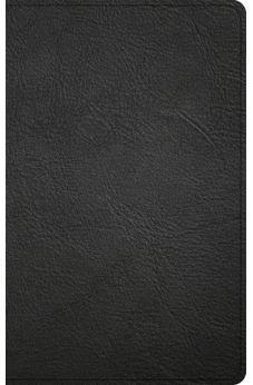 CSB Single-Column Personal Size Reference Bible, Holman Handcrafted Collection, Black Premium Goatskin, Black Letter, Cross-References, Footnotes, Full-Color Maps, Easy-to-Read Type