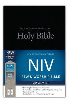 NIV Pew and Worship Bible, Large Print, Hardcover, Black, Comfort Print 9780310446309