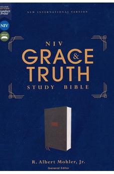 NIV The Grace and Truth Study Bible, Cloth over Board, Gray, Red Letter, Comfort Print