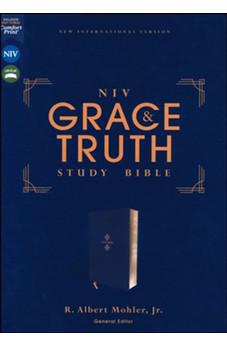 NIV Grace and Truth Study Bible, Leathersoft, Navy, Red Letter, Comfort Print