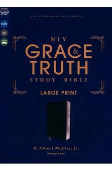 NIV Grace and Truth Study Bible, Large Print, European Bonded Leather, Black, Red Letter, Comfort Print