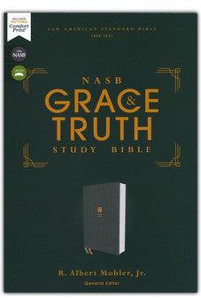 NASB Grace and Truth Study Bible, Cloth over Board, Gray, Red Letter, 1995 Text, Comfort Print