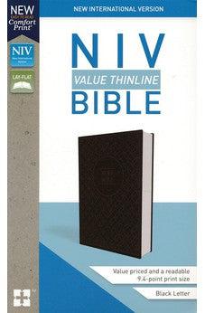 NIV, Value Thinline Bible, Leathersoft, Gray/Black, Comfort Print 9780310448440
