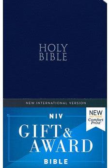 NIV, Gift and Award Bible, Leather-Look, Blue, Red Letter Edition, Comfort Print