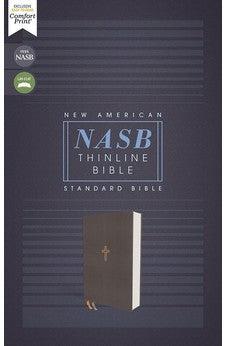 NASB, Thinline Bible, Cloth over Board, Gray, Red Letter, 1995 Text, Comfort Print