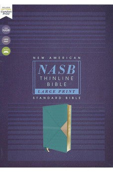 NASB, Thinline Bible, Large Print, Leathersoft, Teal, Red Letter Edition, 1995 Text, Comfort Print