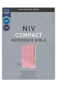 NIV Reference Bible, Compact, Leathersoft, Pink, Red Letter, Comfort Print