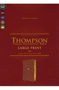 NKJV Thompson Chain-Reference Bible, Large Print, Leathersoft, Brown, Red Letter