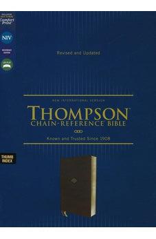 NIV Thompson Chain-Reference Bible, Leathersoft, Brown, Red Letter, Thumb Indexed, Comfort Print