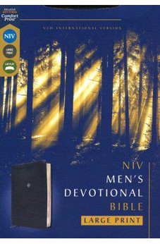 NIV Men's Devotional Bible, Large Print, Leathersoft, Black