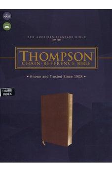NASB Thompson Chain-Reference Bible, Leathersoft, Brown, Red Letter, 1977 Text, Thumb Indexed