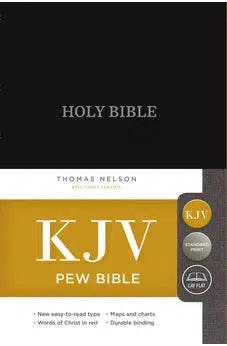 KJV Pew Bible, Hardcover, Black, Red Letter Edition, Comfort Print