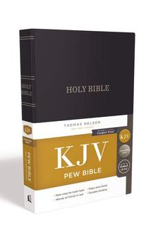KJV, Pew Bible, Hardcover, Blue, Red Letter Edition, Comfort Print 9780718097585