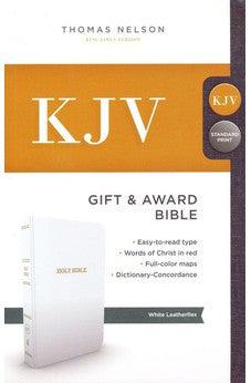 KJV, Gift and Award Bible, Leather-Look, White, Red Letter Edition, Comfort Print 9780718097936