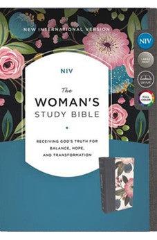 NIV Woman's Study Bible, Cloth over Board, Blue Floral, Full-Color Receiving God's Truth for Balance, Hope, and Transformation